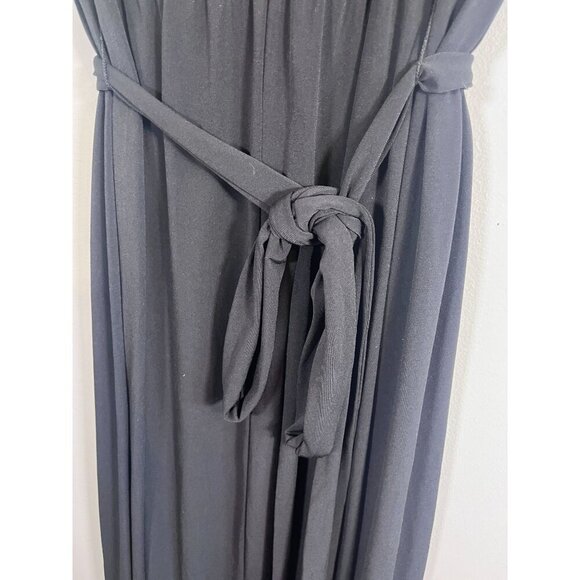 Avenue Dress 22 Black Tank Maxi Neutral Minimalist Preppy Retro Classic Staple - Picture 5 of 11